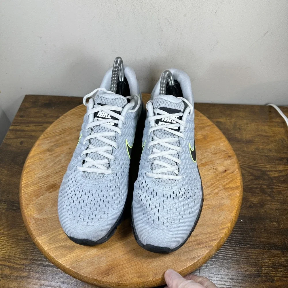 Nike Air Max 2017 Men Shoes Wolf Gray Neon Size 8 849559-012 - Picture 2 of 8